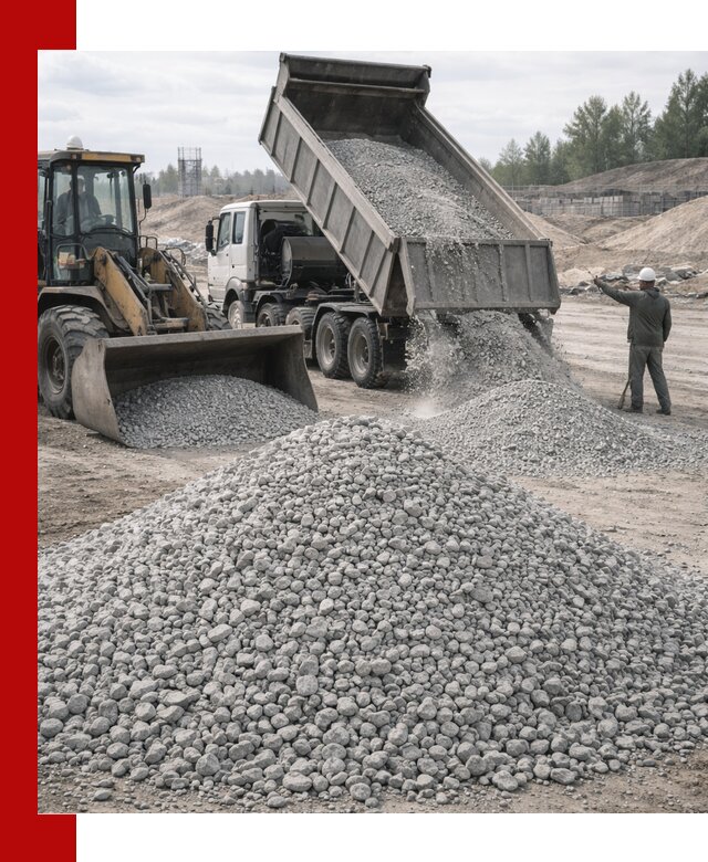 Доставка известнякового щебня фр. 5–20 в Йошкар-Оле
