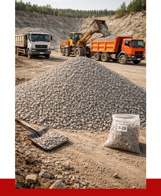 Доломитовый щебень фр. 5-20 в Йошкар-Оле от 4295 р. | ПРОНЕРУДШкр