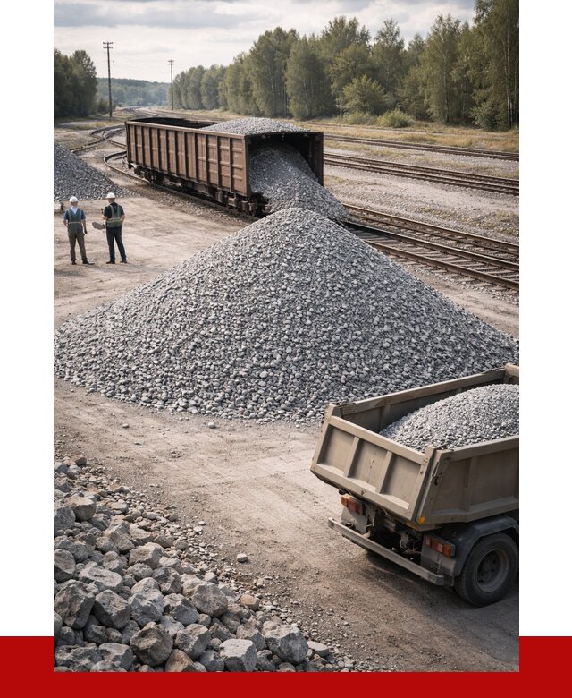 Железнодорожный щебень 20-60 в Йошкар-Оле от 1738 р. | ПРОНЕРУДШкр