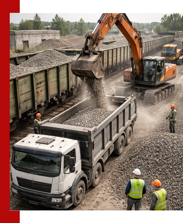 Железнодорожный щебень фракция 25–60 для поставок в Йошкар-Оле