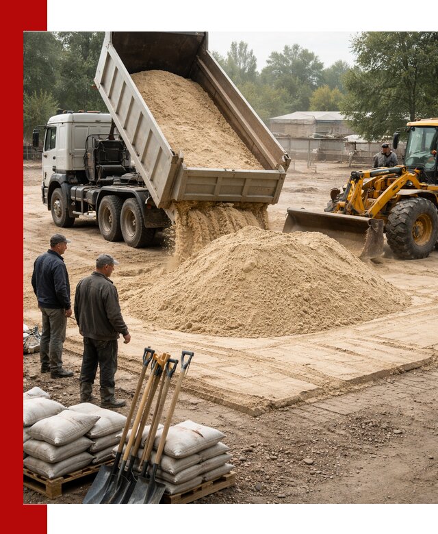 Доставка мытого песка в Йошкар-Оле с самосвалами по выгодной цене