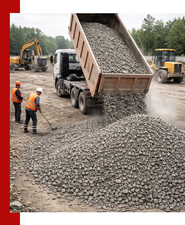 Доставка гравия фракции 40-70 в Йошкар-Оле оптом и в розницу