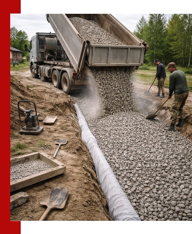Гравий для дренажа с доставкой в Йошкар-Оле качественный и недорогой