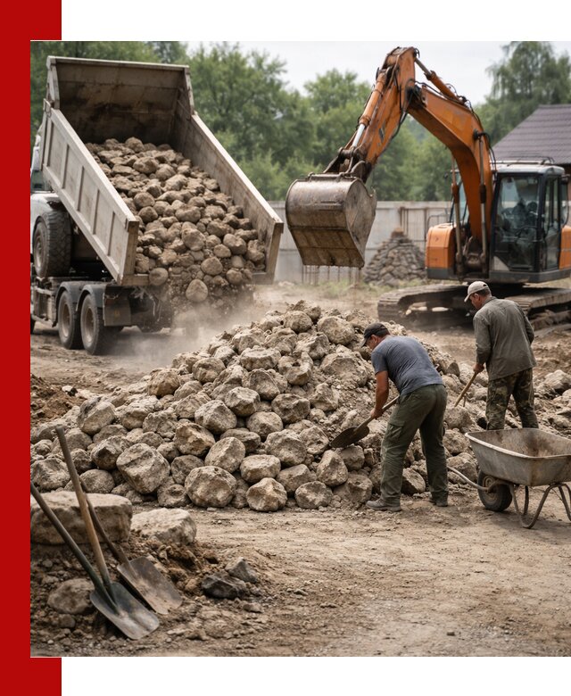 Доставка и разгрузка бутового камня в Йошкар-Оле