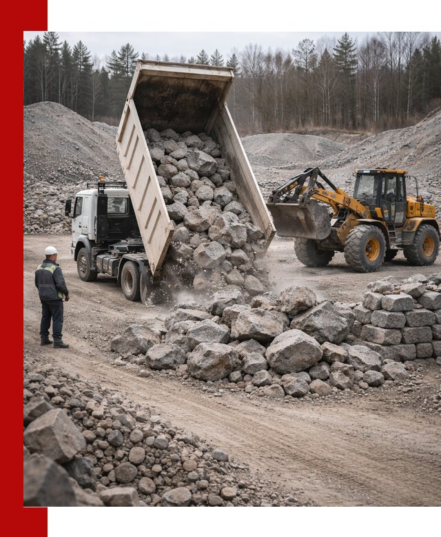 Доставка и продажа бутового гранитного камня в Йошкар-Оле