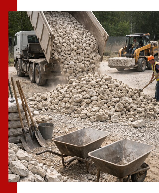 Доставка и продажа бутового известнякового камня в Йошкар-Оле