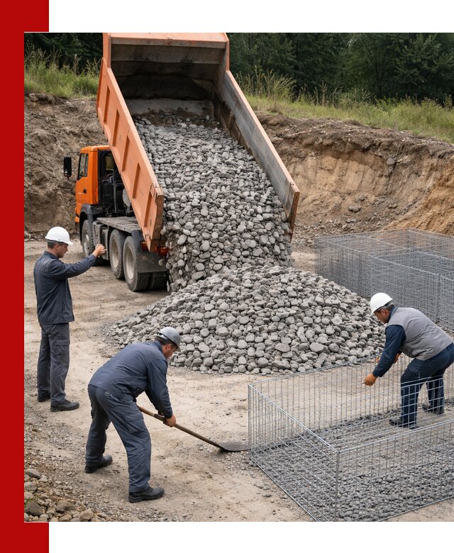 Камень для габионов с доставкой в Йошкар-Оле быстро и надёжно