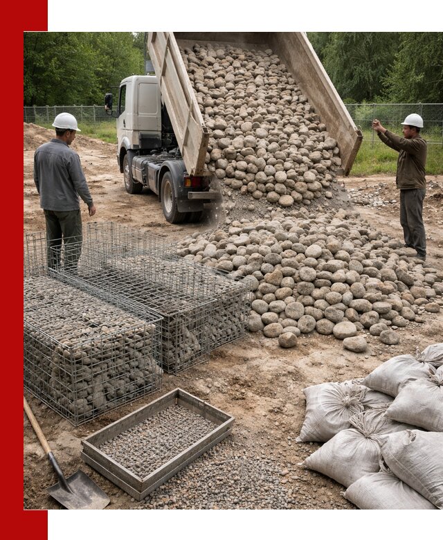 Камень для габионов фракция 70–151 в Йошкар-Оле