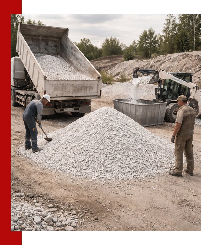 Доставка и продажа белой мраморной крошки в Йошкар-Оле