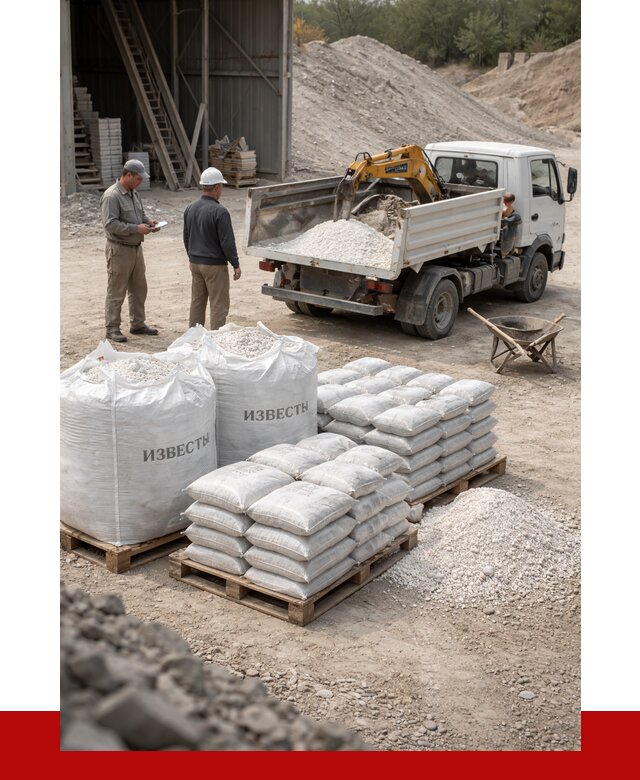 Известь строительная в Йошкар-Оле с доставкой от 4295 р. | ПРОНЕРУДШкр