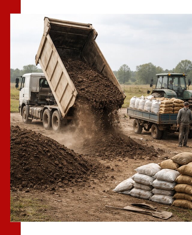 Доставка грунта и удобрений оптом в Йошкар-Оле для сельхоз и строительства