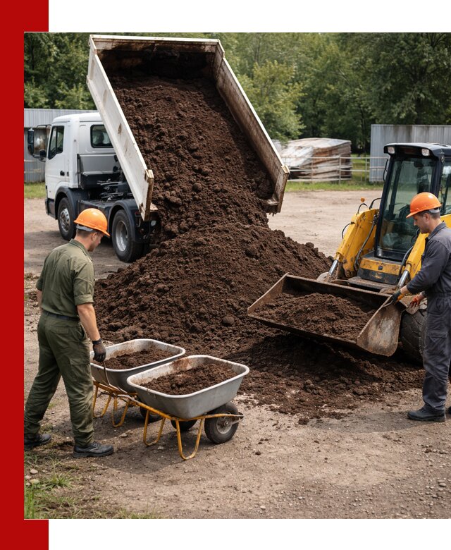 Доставка торфо-земляной смеси в Йошкар-Оле для огорода и ландшафта