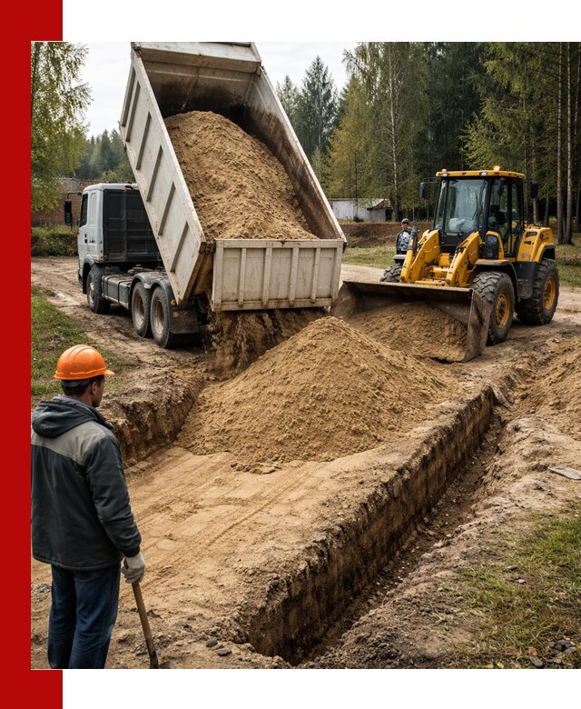 Доставка песчаного грунта в Йошкар-Оле для строительных работ