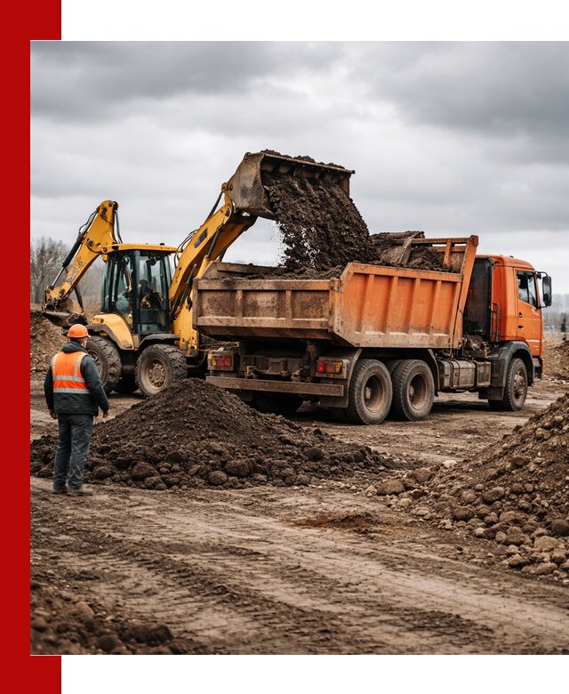 Вывоз грунта и строительного мусора в Йошкар-Оле грузовыми самосвалами