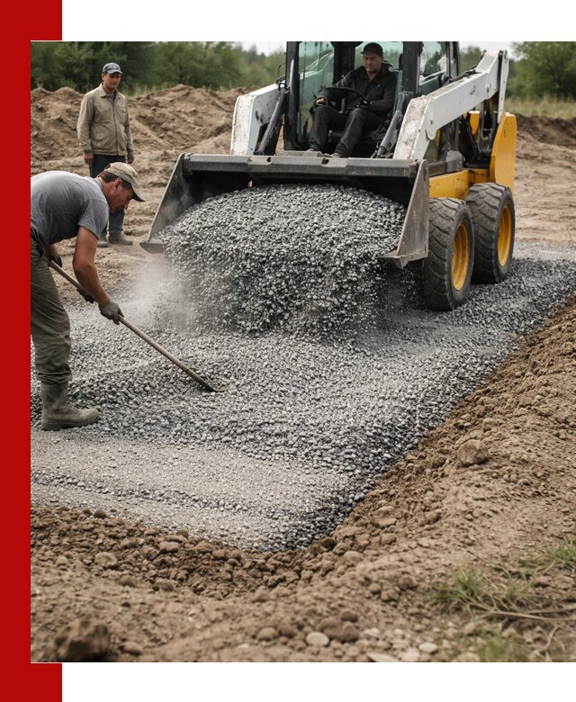 Устройство щебеночной подушки в Йошкар-Оле для дорог и фундаментов